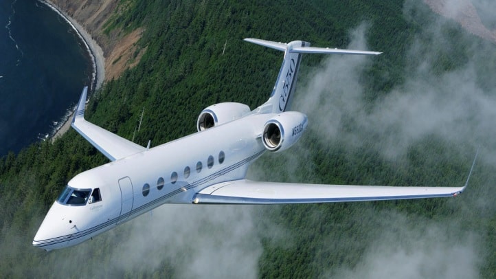 G550 jet privé en vol