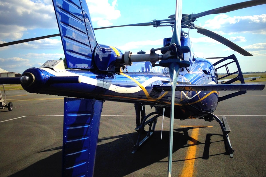 AS350 sur la piste