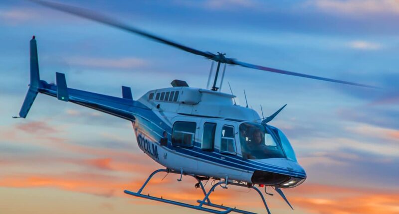 Hélicoptère Bell 206 intérieur en cuir