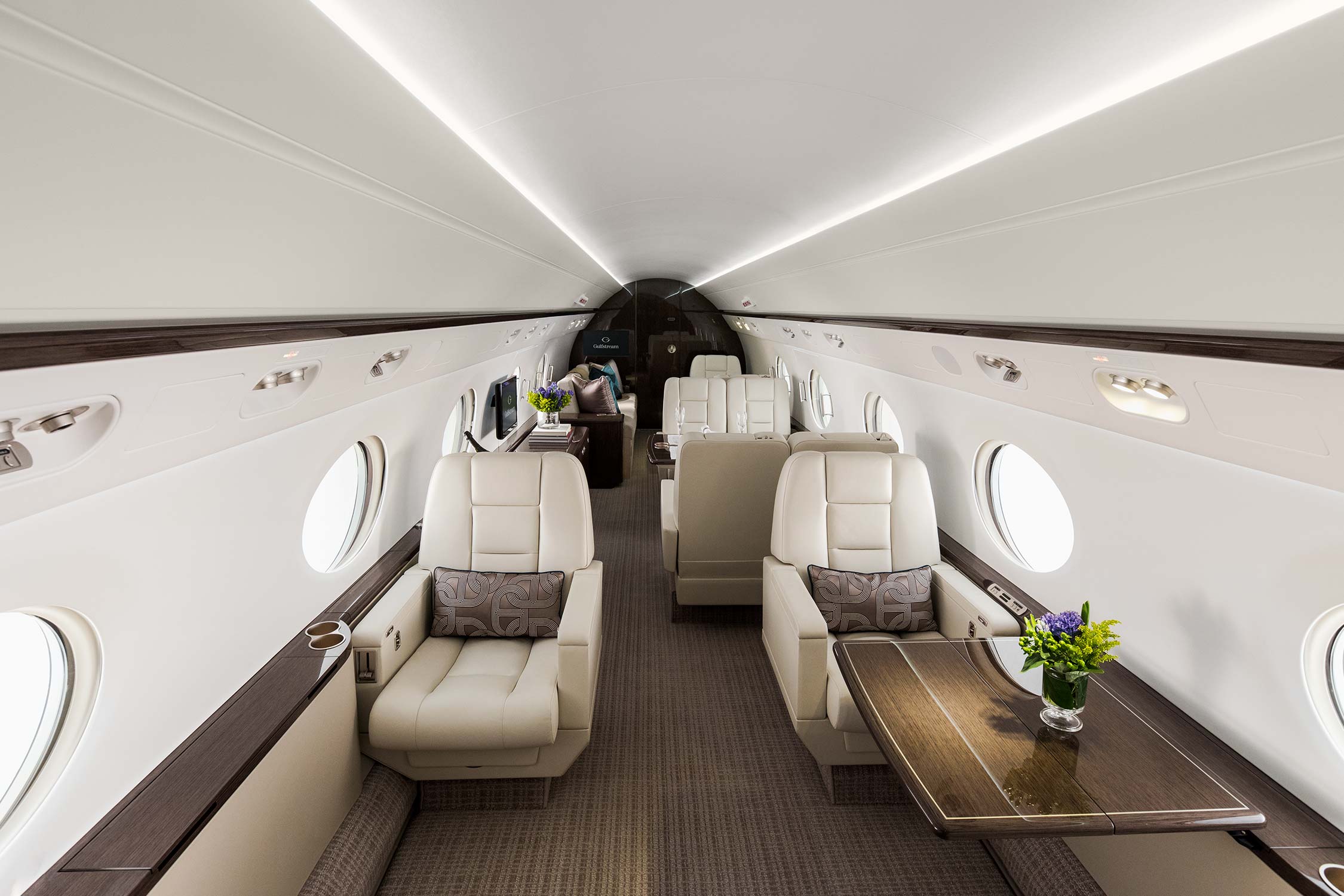 G550 jet privé intérieur