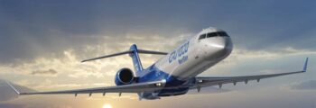 location jet privé : Un DASH 8-100 en plein vol.