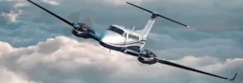 Cessna 340 petite cabine, siège bleu